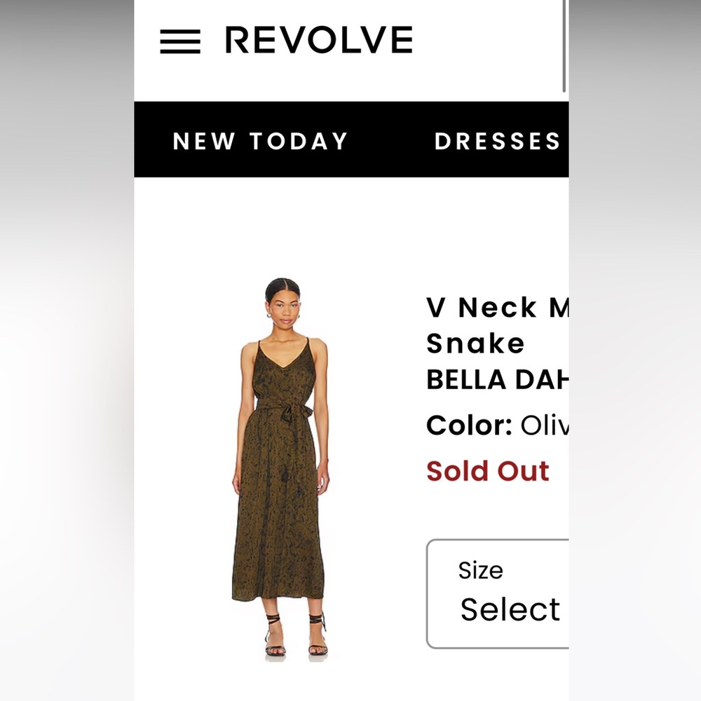 Bella Dahl snake print midi dress
